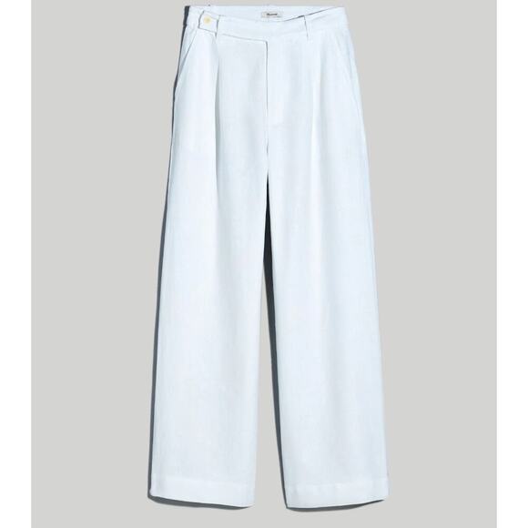 Madewell Pants - Madewell Harlow Wide-Leg Pants 100% Linen White Women's Size 8